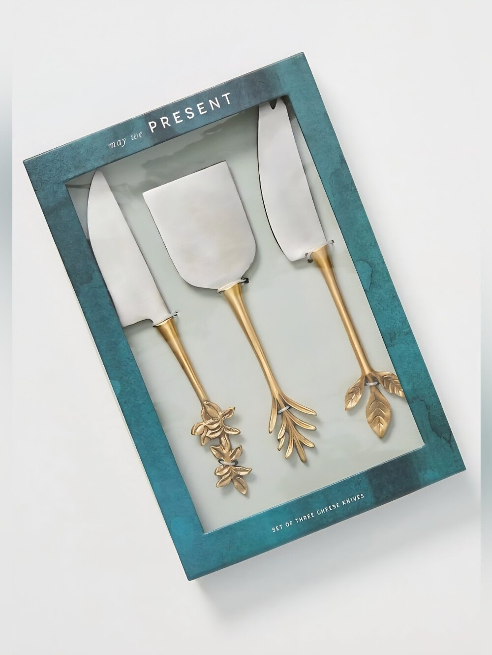 Anthropologie, Herbiflora Cheese Knives, Set of 3